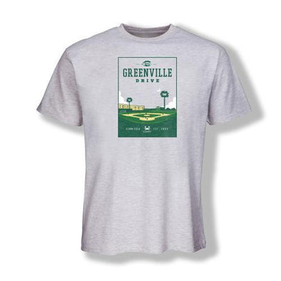 Greenville Drive Coast Cobranded Gray Fluor Field Poster Tee