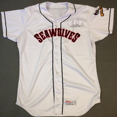 Erie SeaWolves 2016 Erie SeaWolves Autographed Game Worn Lance Parrish White Jersey #13
