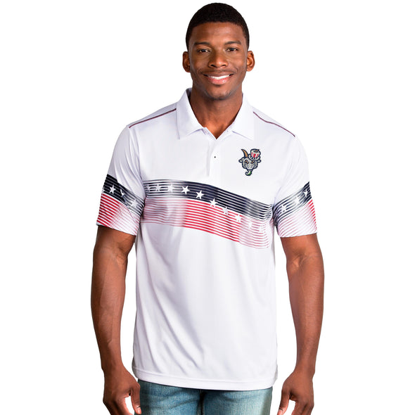 Hartford Yard Goats Antigua Patriotic Polo