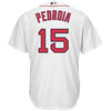 Boston Red Sox Majestic White Pedroia Jersey