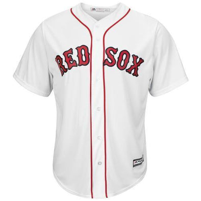 Boston Red Sox Majestic White Pedroia Jersey