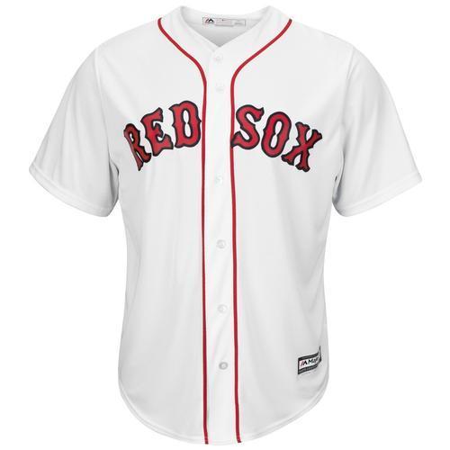 Boston Red Sox Majestic White Pedroia Jersey