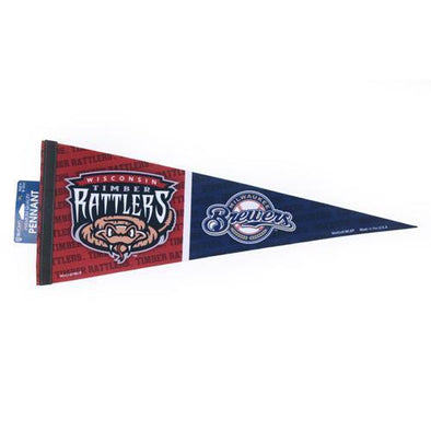 Wisconsin Timber Rattlers Aff & Half Pennant