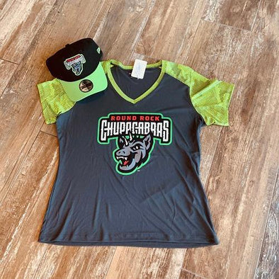 Round Rock Express Round Rock Chupacabras Women's Performance Gry/Lme Tee