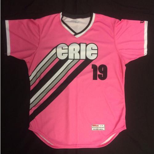 Erie SeaWolves Paint the Park Pink Authentic Jersey #19