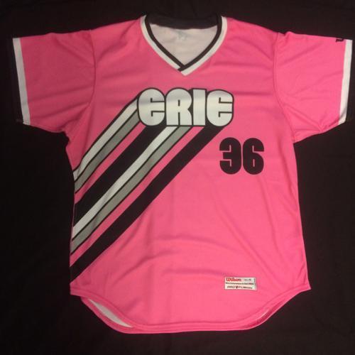 Erie SeaWolves Paint the Park Pink Authentic Jersey #36