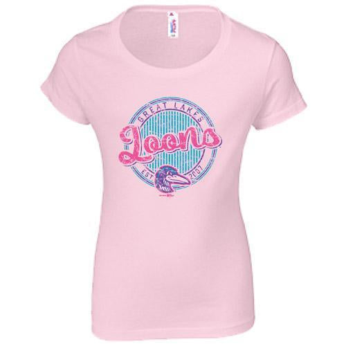 Great Lakes Loons Pink Submarine Tee - Youth