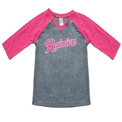 Tacoma Rainiers Pink Toddler Raglan