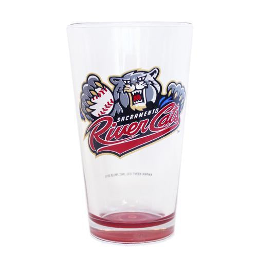 PINT GLASS RED BOTTOM, SACRAMENTO RIVER CATS