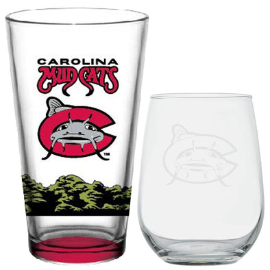 Carolina Mudcats Couples Drinkware Set