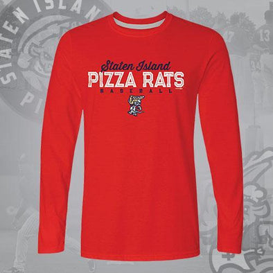 Staten Island Pizza Rats Bimm Ridder Red Chef Long Sleeve Tee