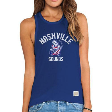 Nashville Sounds Retro Brand Women's Royal Muscle Tank