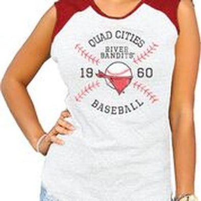 Quad Cities River Bandits Retro Brand Women's Muscle Tee