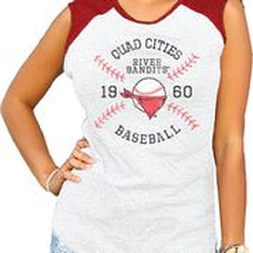 Quad Cities River Bandits Retro Brand Women's Muscle Tee