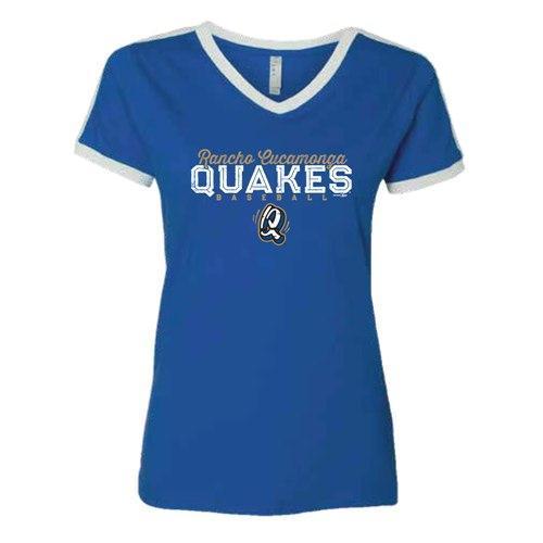 Rancho Cucamonga Quakes Women's Ringer Tee