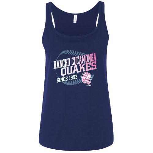 Rancho Cucamonga Quakes Ladies Relaxed Navy Tank