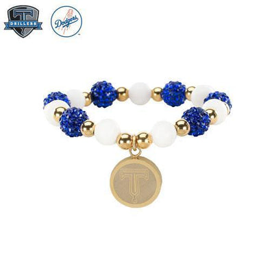 Tulsa Drillers Rustic Cuff Fairy Tale Gold Blue White