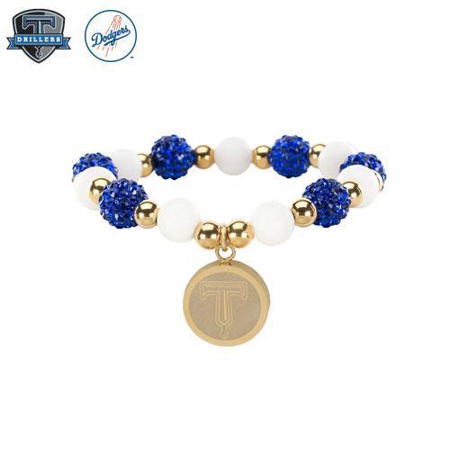 Tulsa Drillers Rustic Cuff Fairy Tale Gold Blue White