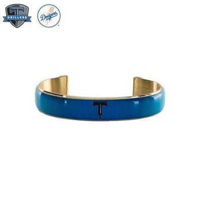 Tulsa Drillers Rustic Cuff Art Deco .5 Blue