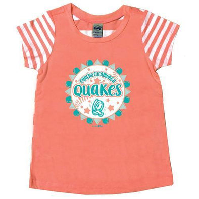 Rancho Cucamonga Quakes Youth Girls Quakes Gumdrop Striped Tee
