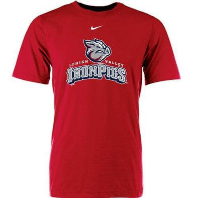 Lehigh Valley IronPigs Nike Primary Logo Red Tee