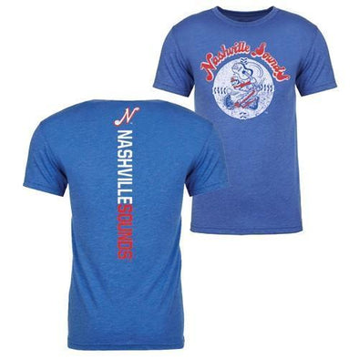 Nashville Sounds 108 Stitches Royal Razorback T