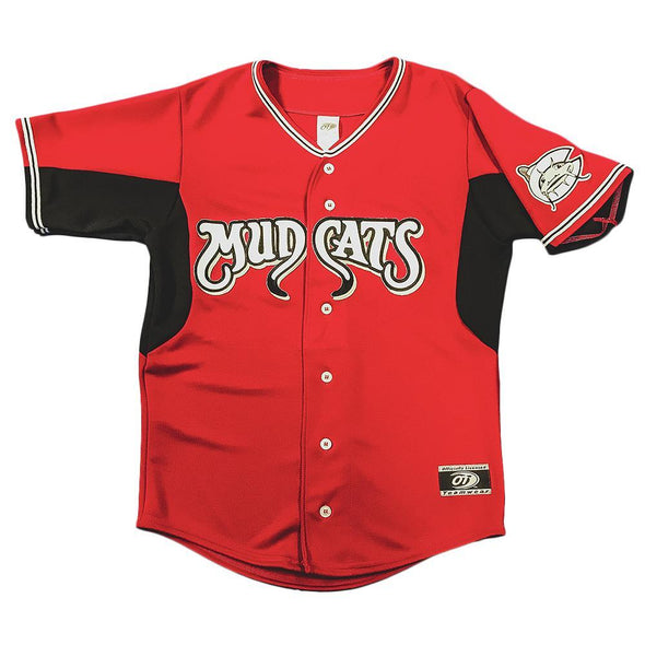 Carolina Mudcats Adult Red Replica Jersey