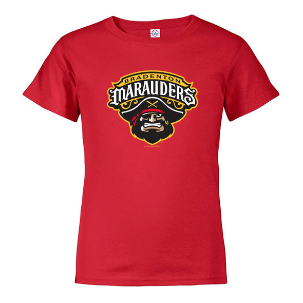 Bradenton Marauders Kids Primary Logo Tee - Red