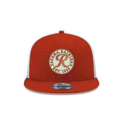 Tacoma Rainiers 9Fifty Red White Trucker Snapback