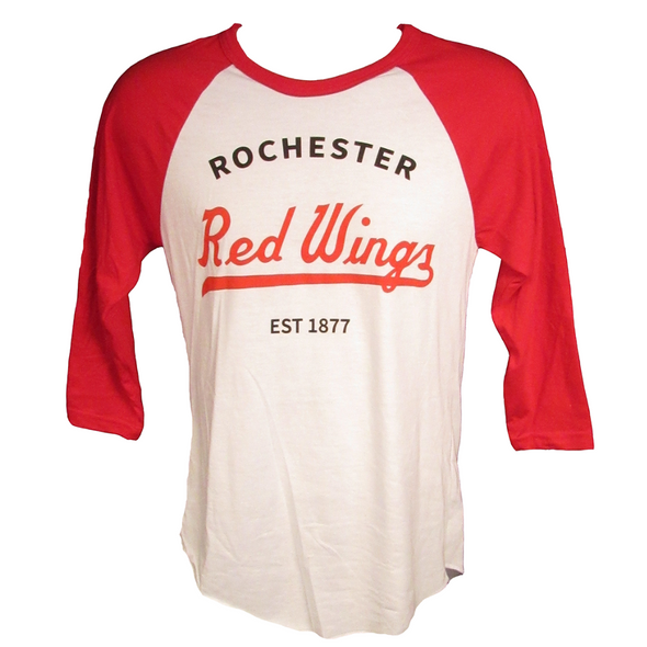 Rochester Red Wings Red and White Baseball Tee