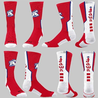 Lehigh Valley IronPigs Jawn Red and White Socks