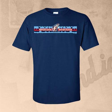 Spokane Indians Redband Navy Waves Tee