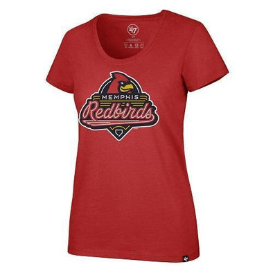 Memphis Redbirds Ladies Primary Logo Scoop Tee