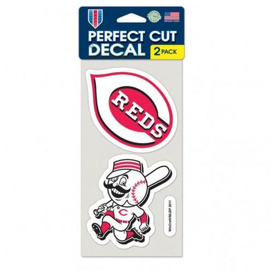 DAYTONA TORTUGAS WINCRAFT CINCINNATI REDS SET OF 2-4"X4" DECALS