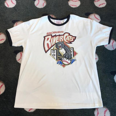 RETRO PRIMARY RINGER T, SACRAMENTO RIVER CATS