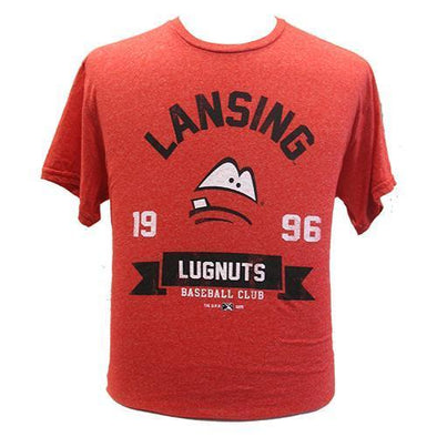 Lansing Lugnuts Retro Brand Mock Twist Red T-shirt