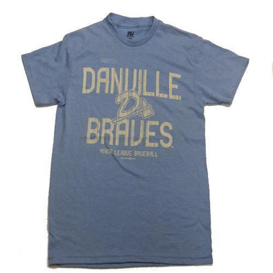 Danville Braves Retro Heather Tee-Sky Blue