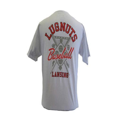 Lansing Lugnuts Retro Brand Vintage 2-Hit Pocket T-shirt - White