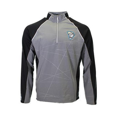 Men's Las Vegas Reyes de Plata Antigua Skull Thunder Pullover Gray/Black Polyester Jacket
