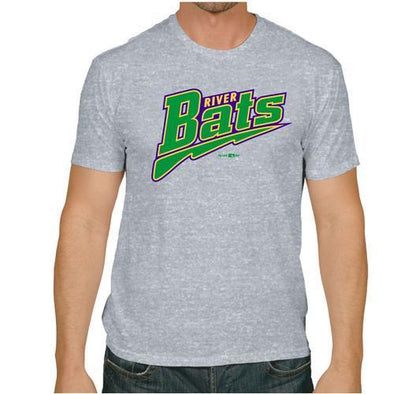 Louisville Bats Riverbats Silver Wordmark Dri-fit Tee