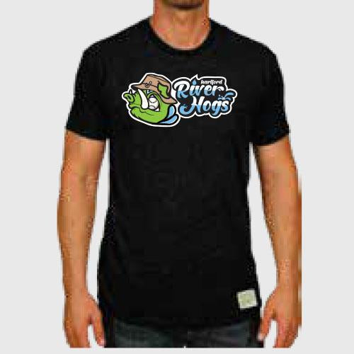 Hartford River Hogs Adult Triblend Tee in Black