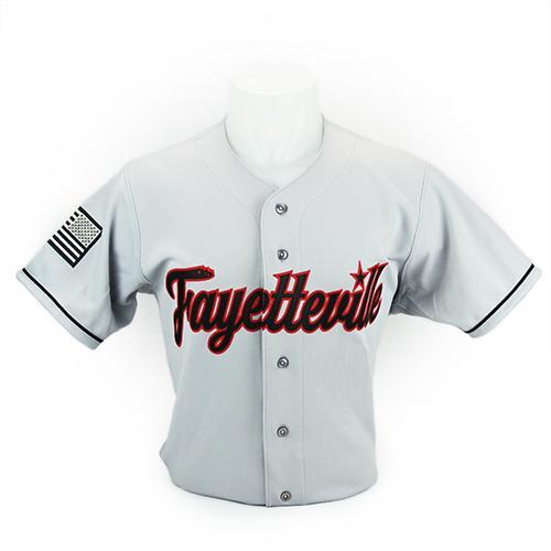 Fayetteville Woodpeckers Road Replica Jersey Grey