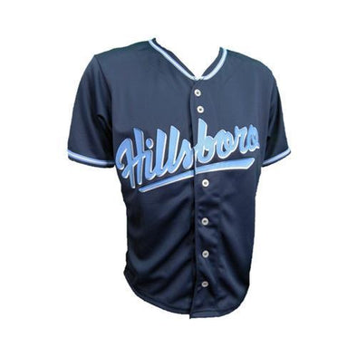 OT Sports Replica Road Jersey, Navy, Hillsboro Hops