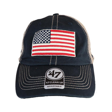 Rome Braves Cross Tomahawk Clean Up American Flag Cap