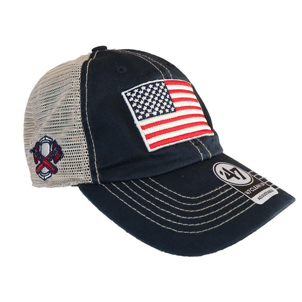 Rome Braves Cross Tomahawk Clean Up American Flag Cap