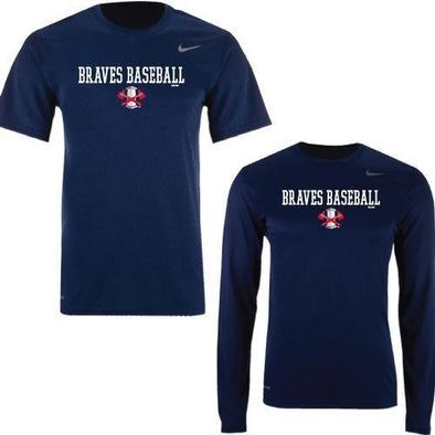 Rome Braves Navy Drifit Tee LS
