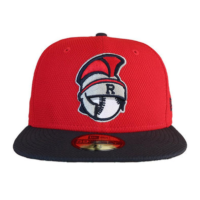 Rome Braves Navy Red On Field Hat Roman Helmet Logo