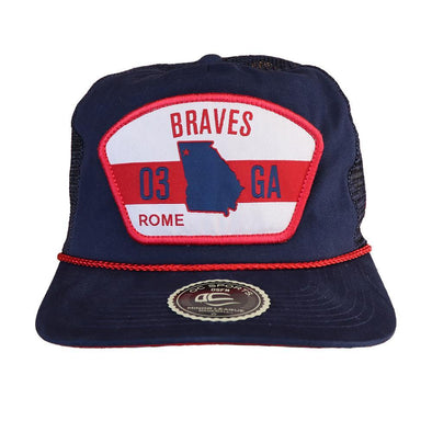 Rome Braves Georgia State Navy Trucker Cap