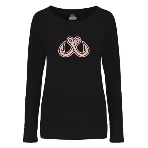 Toledo Walleye Rose Gold Ladies Cloud Fleece Crewneck Sweatshirt