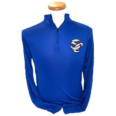 Omaha Storm Chasers Men's Augusta Royal Attain 1/4 Zip Pullover